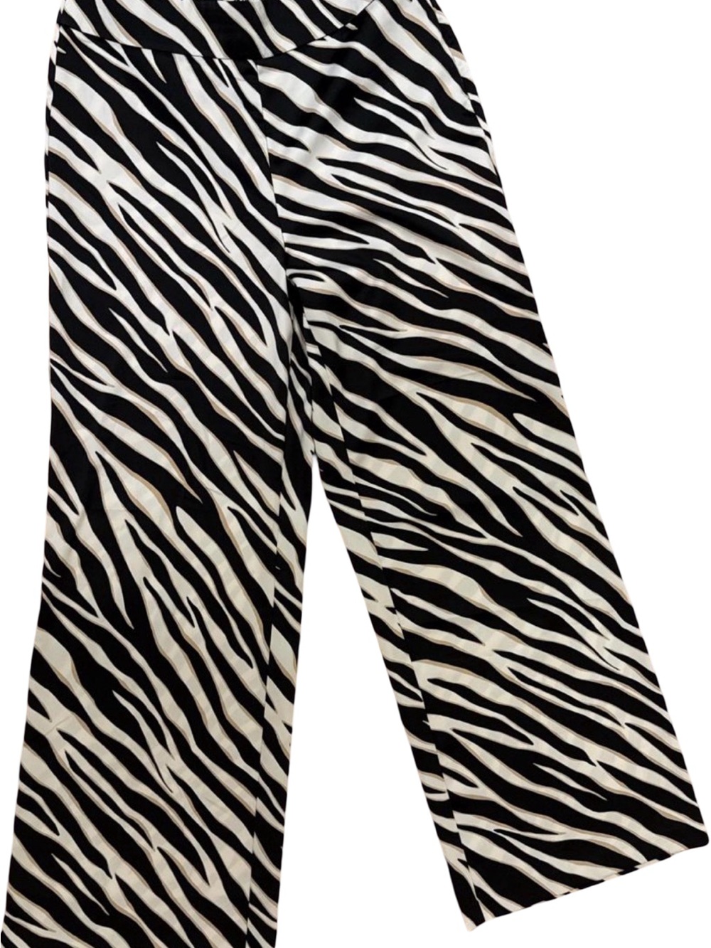 NWT Anne Klein Zebra Print Wide Leg Pants - Black & White